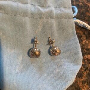 Tiffany sterling silver knot earrings